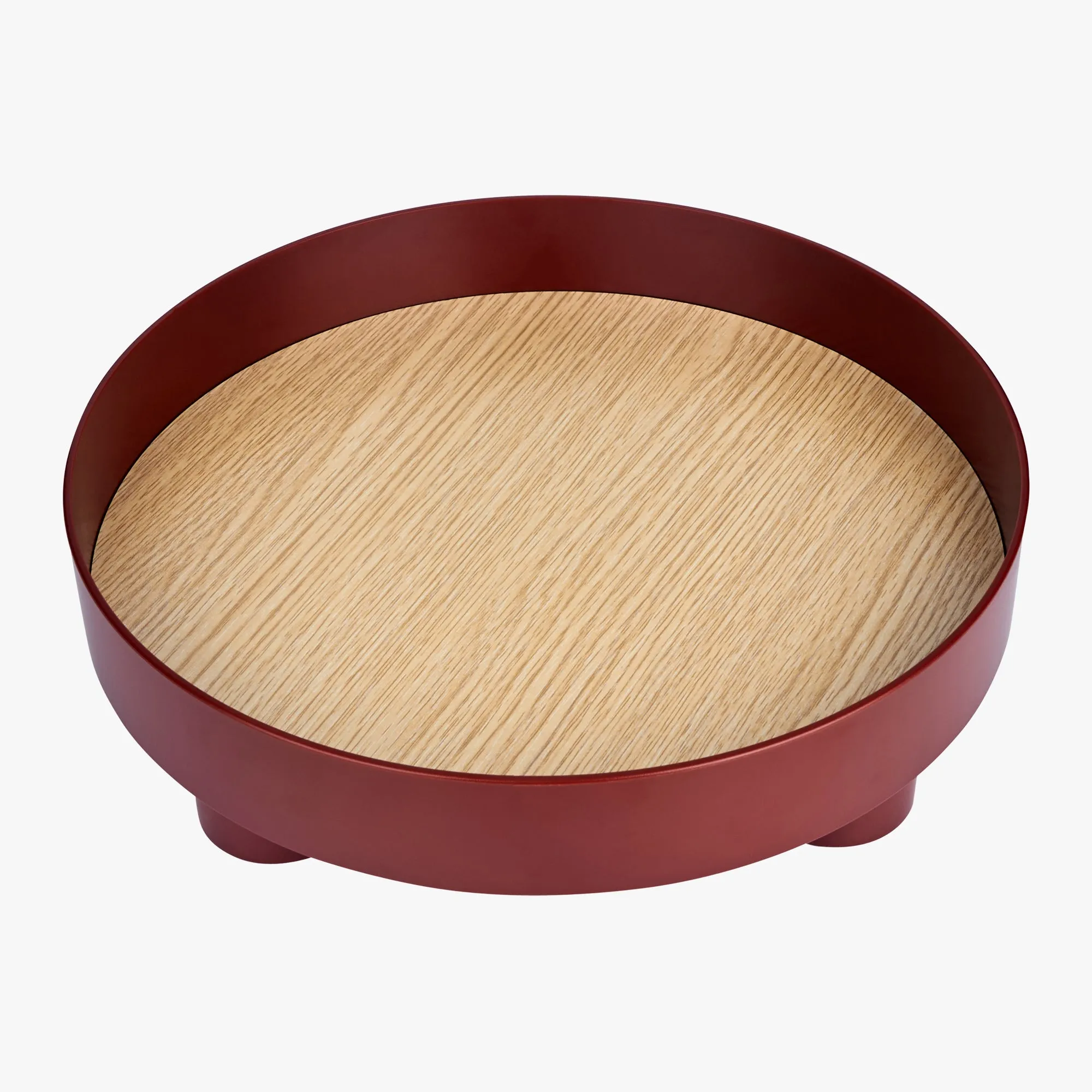 LAYER Round Decorative Tray (ABS, Dark Red)