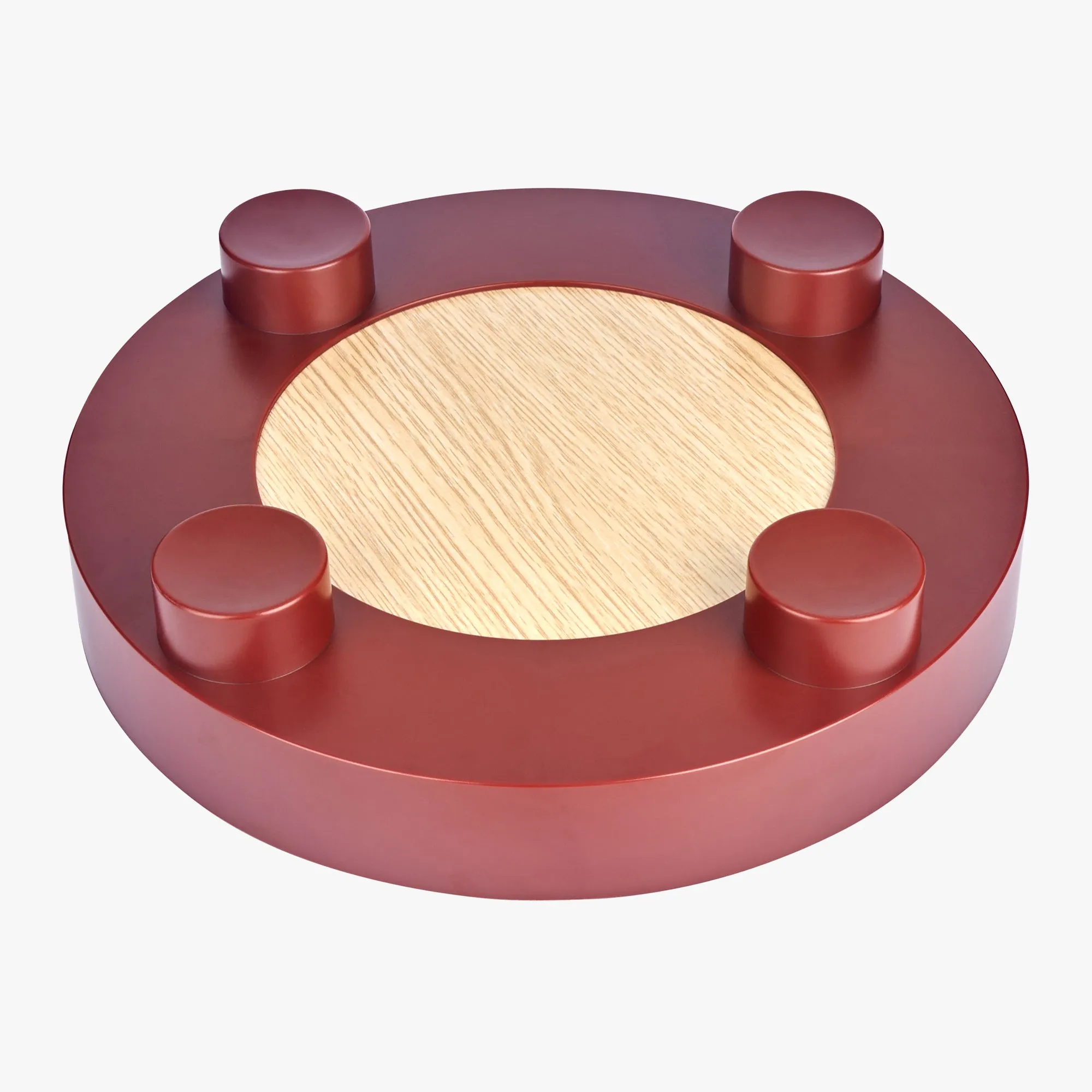 LAYER Round Decorative Tray (ABS, Dark Red)