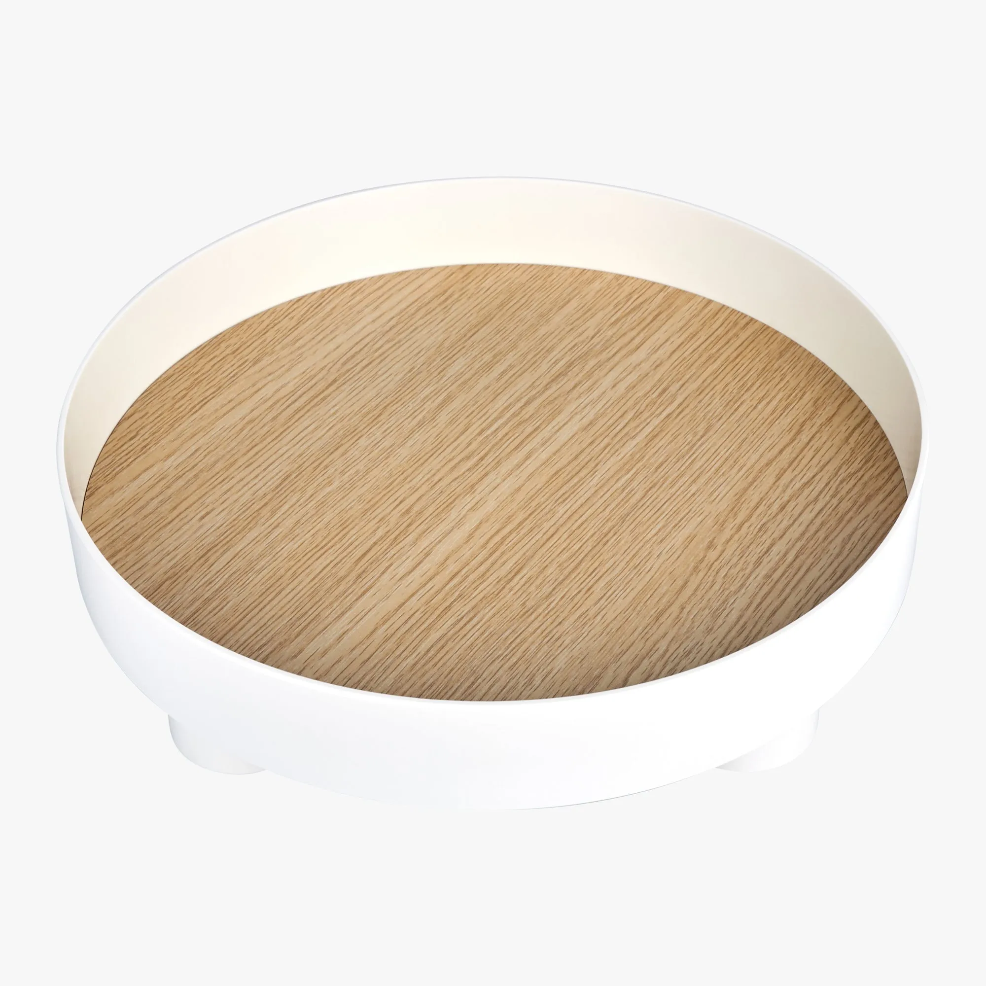 LAYER Round Decorative Tray (ABS, White)
