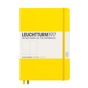 Leuchtturm1917 Medium A5 Dotted Hardcover Notebook (Lemon) - 249 Numbered Pages