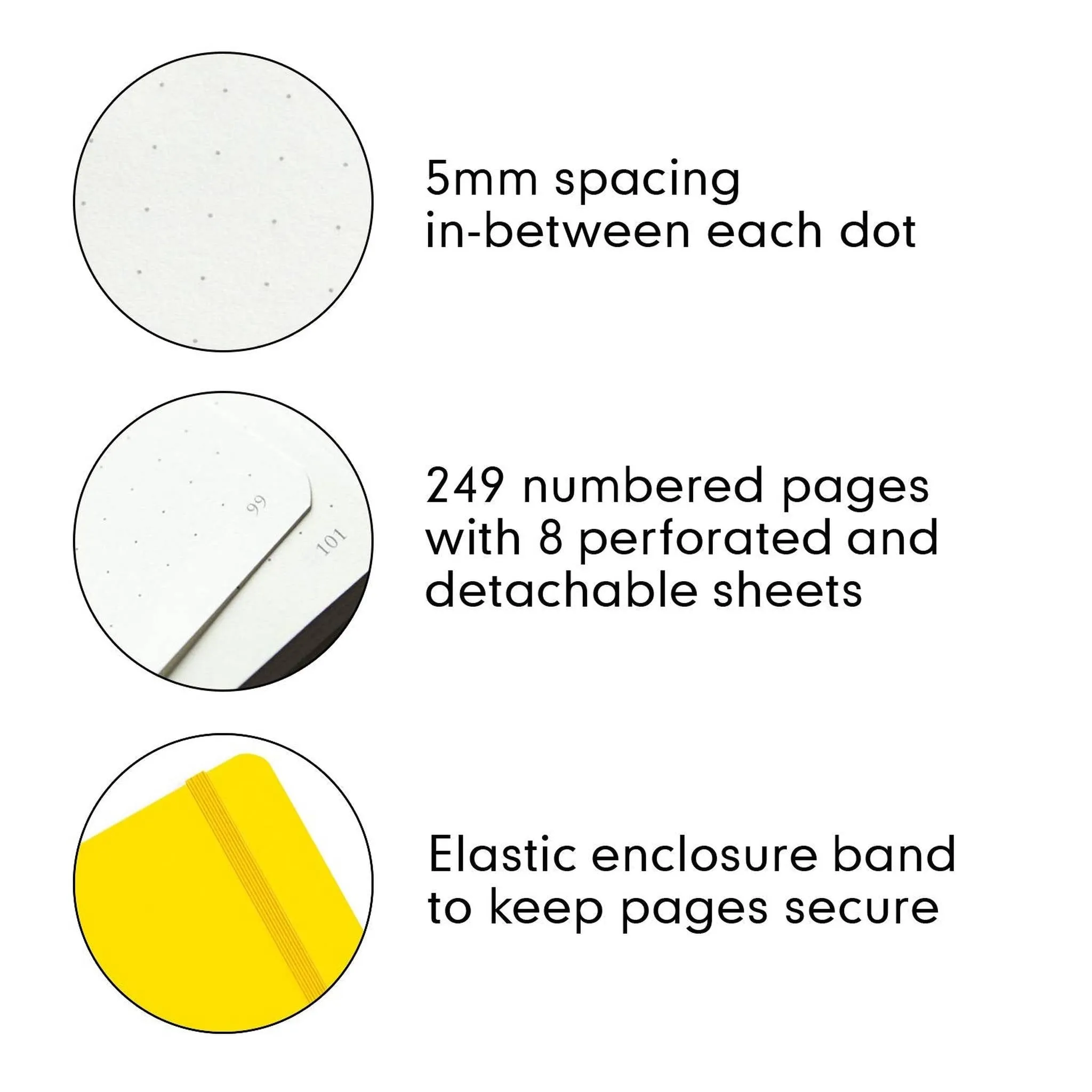 Leuchtturm1917 Medium A5 Dotted Hardcover Notebook (Lemon) - 249 Numbered Pages