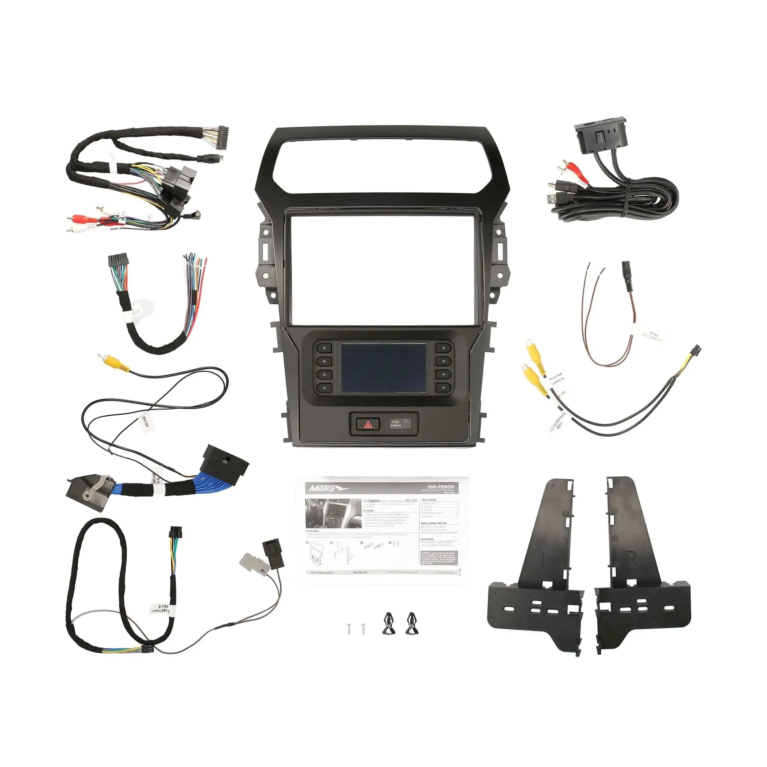 Metra 108-FD8CH Dash Kit for Pioneer DMH-C5500NEX 8-inch Radio for Ford Explorer 2011-2015