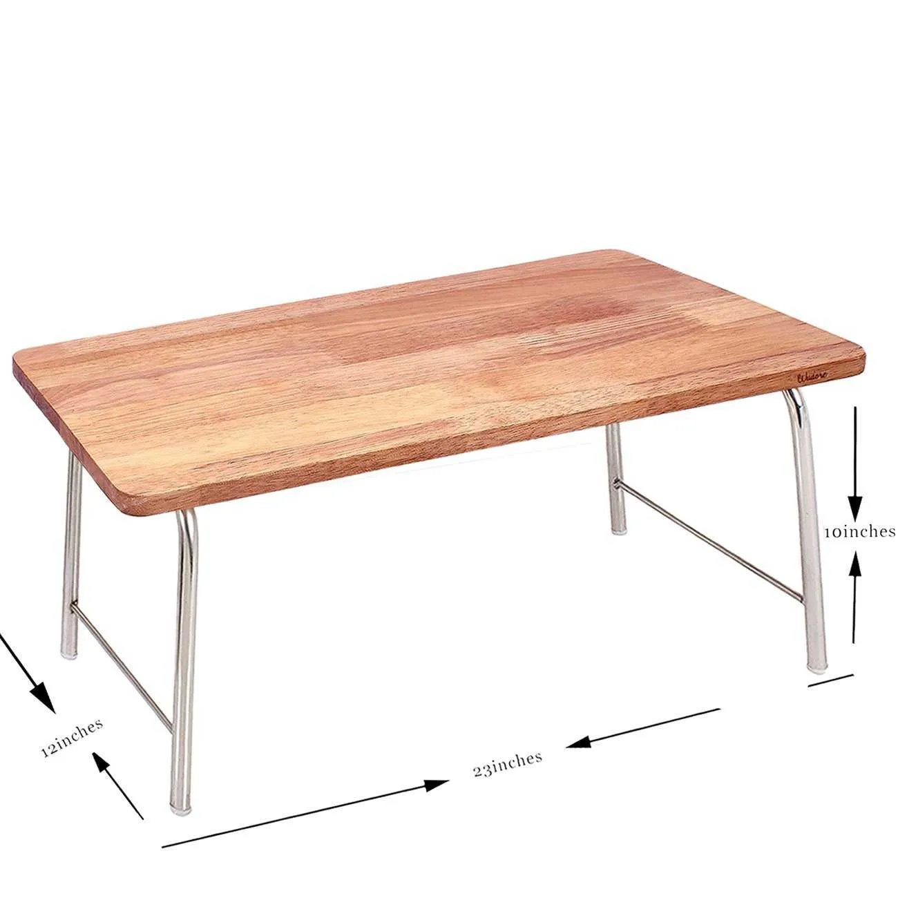 Mini Laptop table with folding legs I Medium NaturalWood