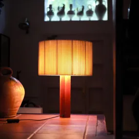 Moragas lamp base, Sapeli wood
