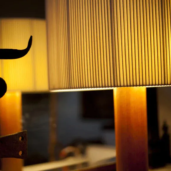 Moragas lamp base, Sapeli wood