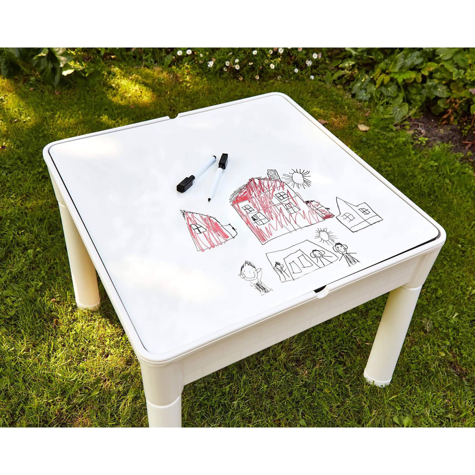 Multi Activity Table with White Board and Chalk Board
