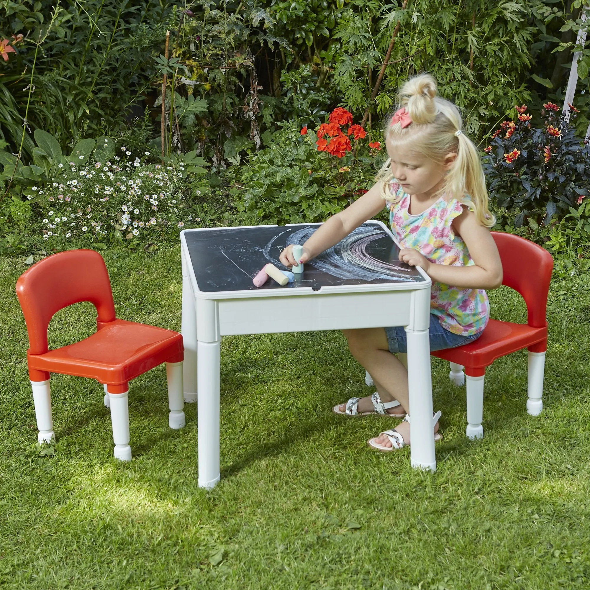 Multi Activity Table with White Board and Chalk Board