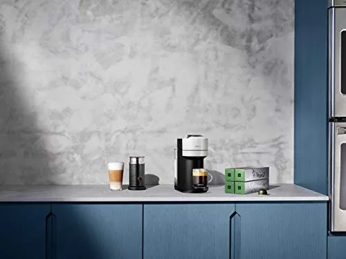 Nespresso Vertuo Next Coffee and Espresso Maker by De'Longhi with Aeroccino Milk Frother, White