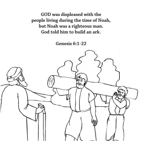 Noah Craft Coloring Card - 12/pk Size: 6 x 6