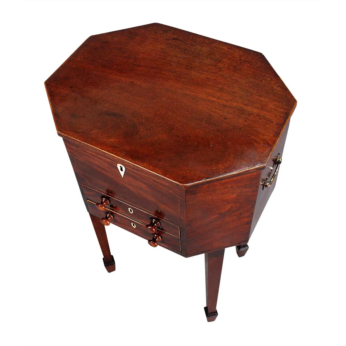 Octagonal Mahogany Work Table