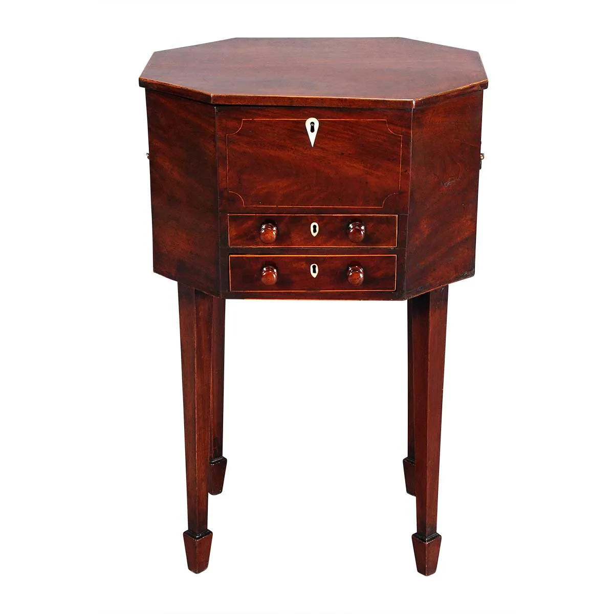Octagonal Mahogany Work Table