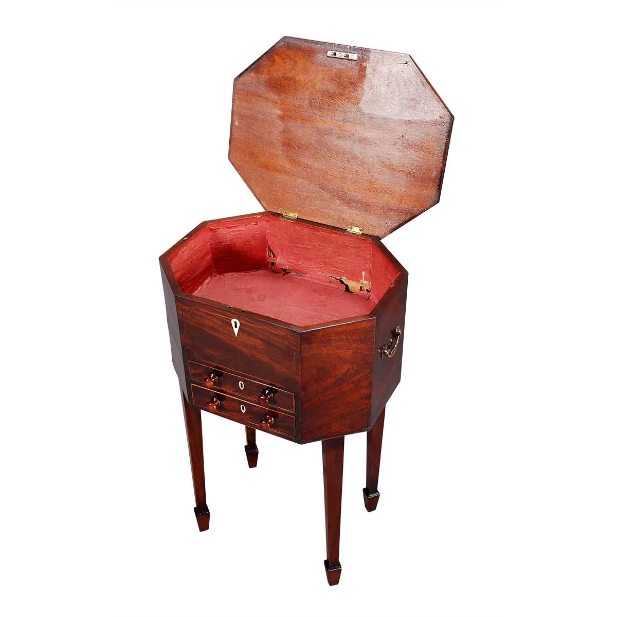 Octagonal Mahogany Work Table