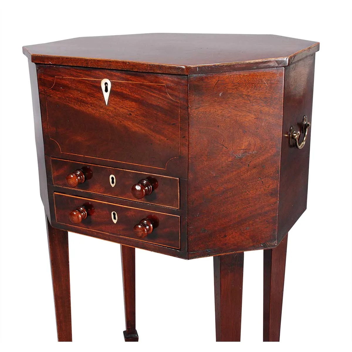 Octagonal Mahogany Work Table