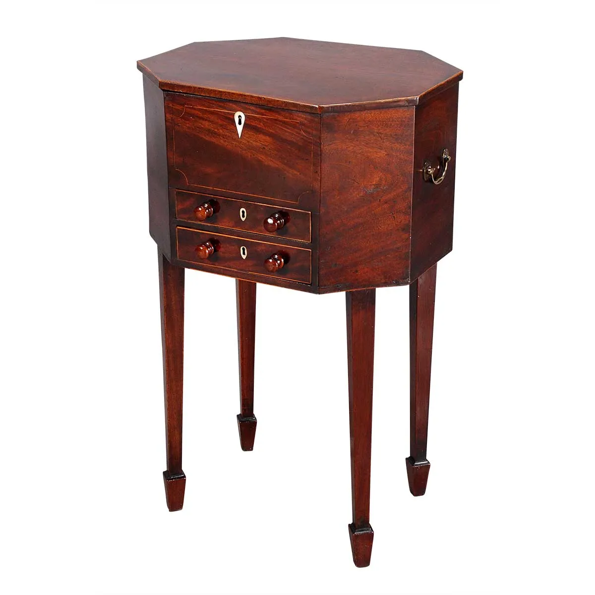Octagonal Mahogany Work Table
