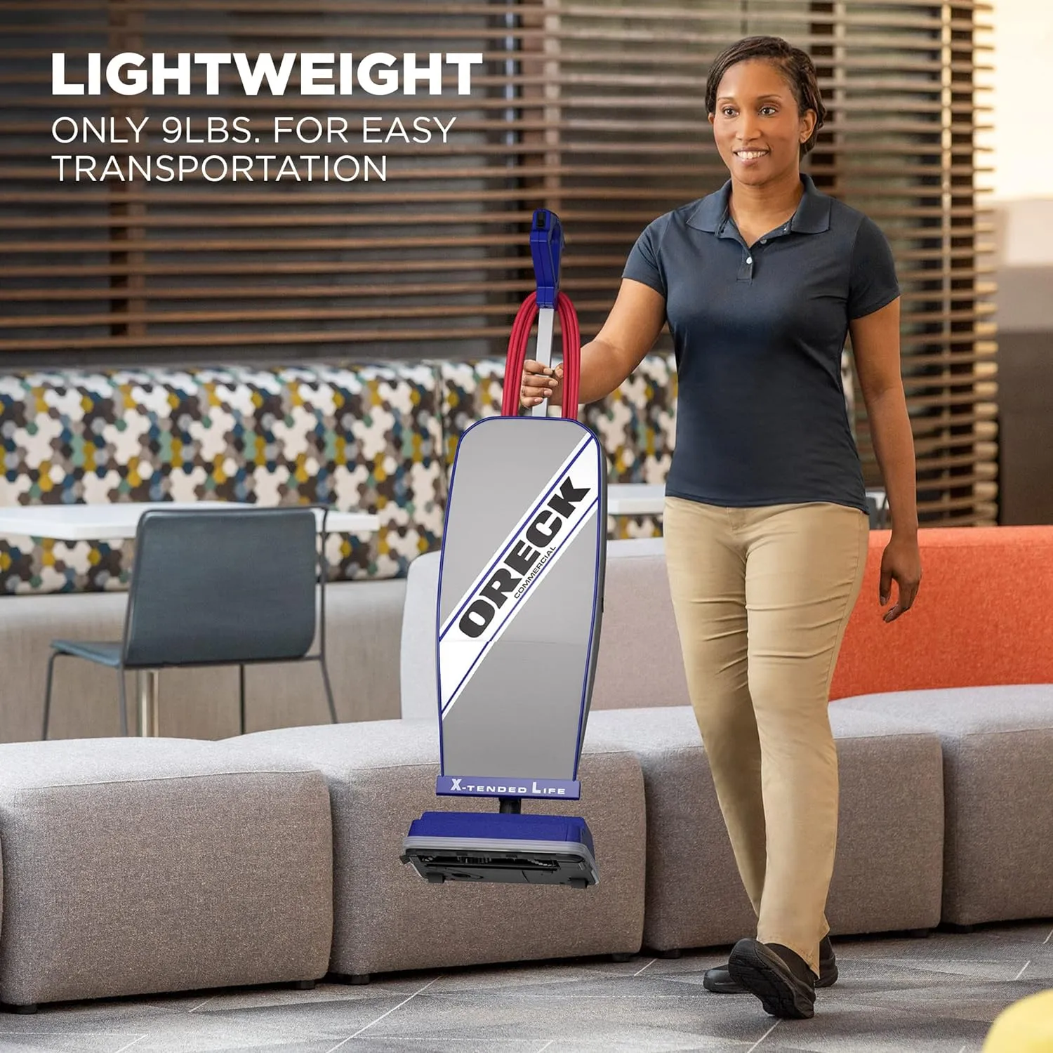 ORECK XL Commercial Upright Vacuum Cleaner, Bagged Professional Pro For Carpet and Hard Floors