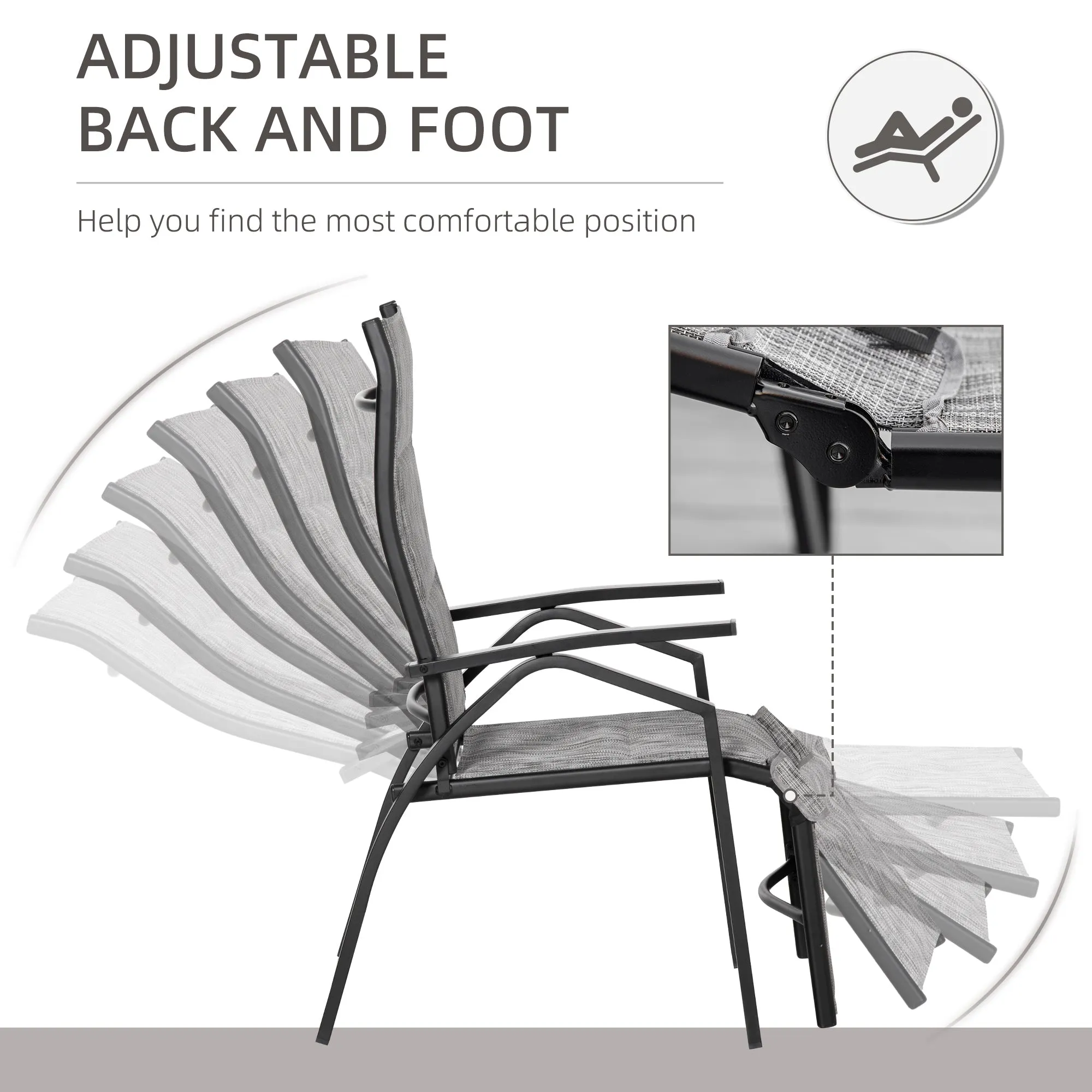 Outsunny-Lounge Chair Set