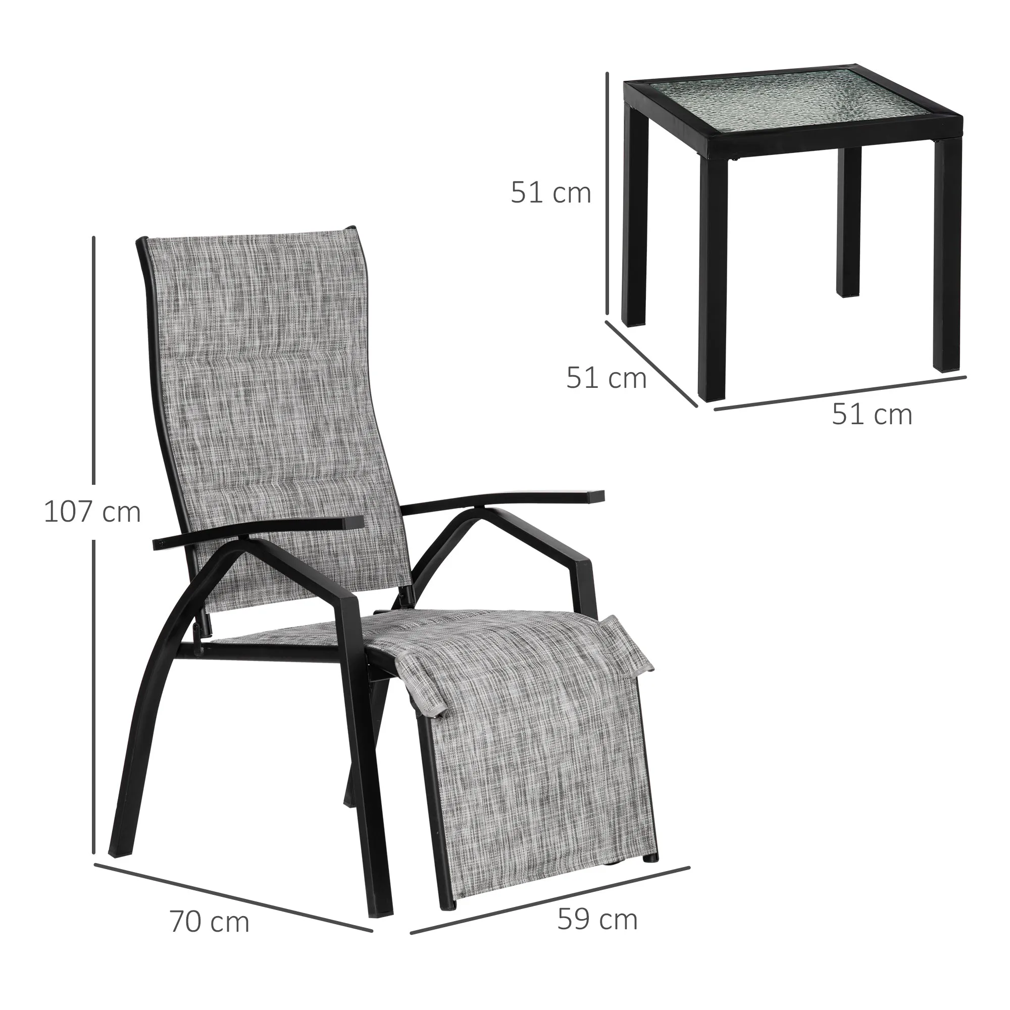 Outsunny-Lounge Chair Set