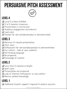 Persuasive Oral Presentation Product Pitch Assignment