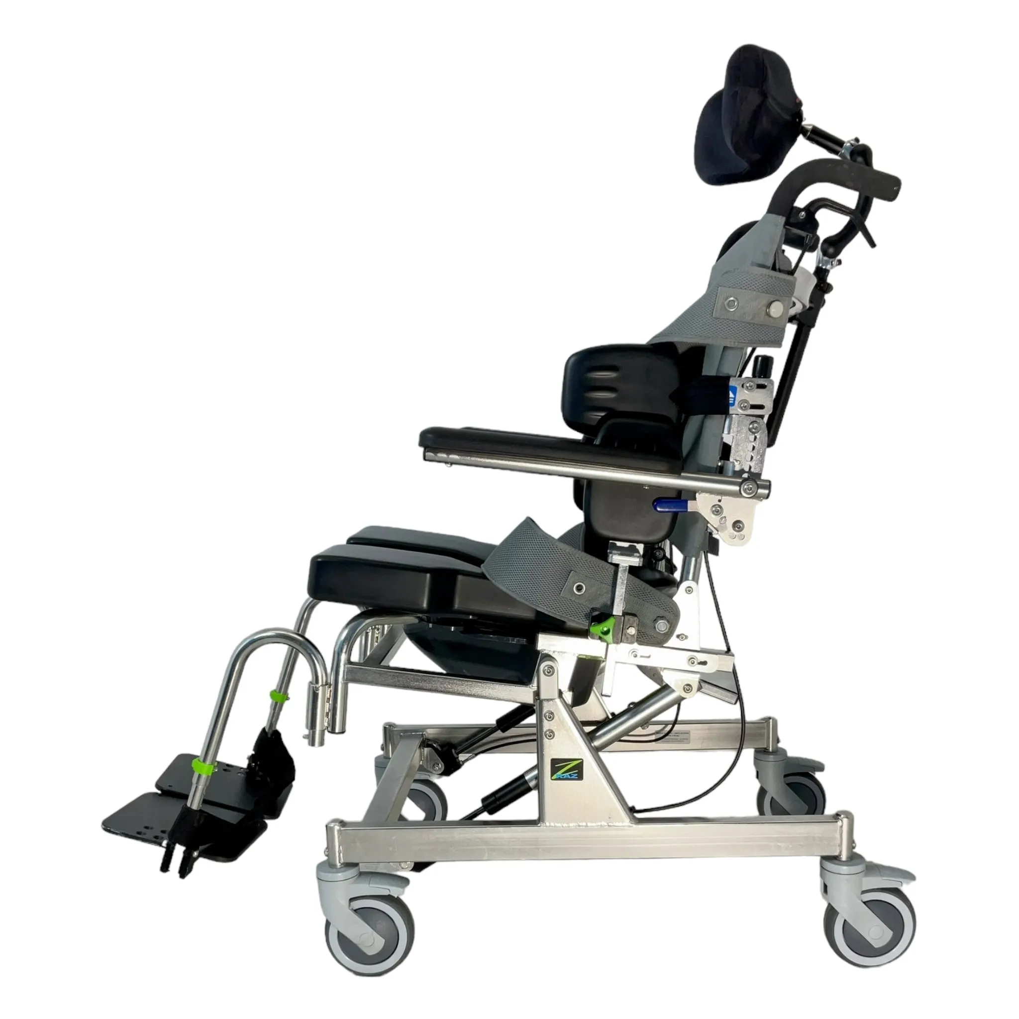 Raz Designs Raz-AT Attendant Tilt Shower Chair | 18 x 19 inch Seat | Bodypoint Chest Belt