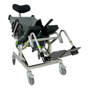 Raz Designs Raz-AT Attendant Tilt Shower Chair | 18 x 19 inch Seat | Bodypoint Chest Belt