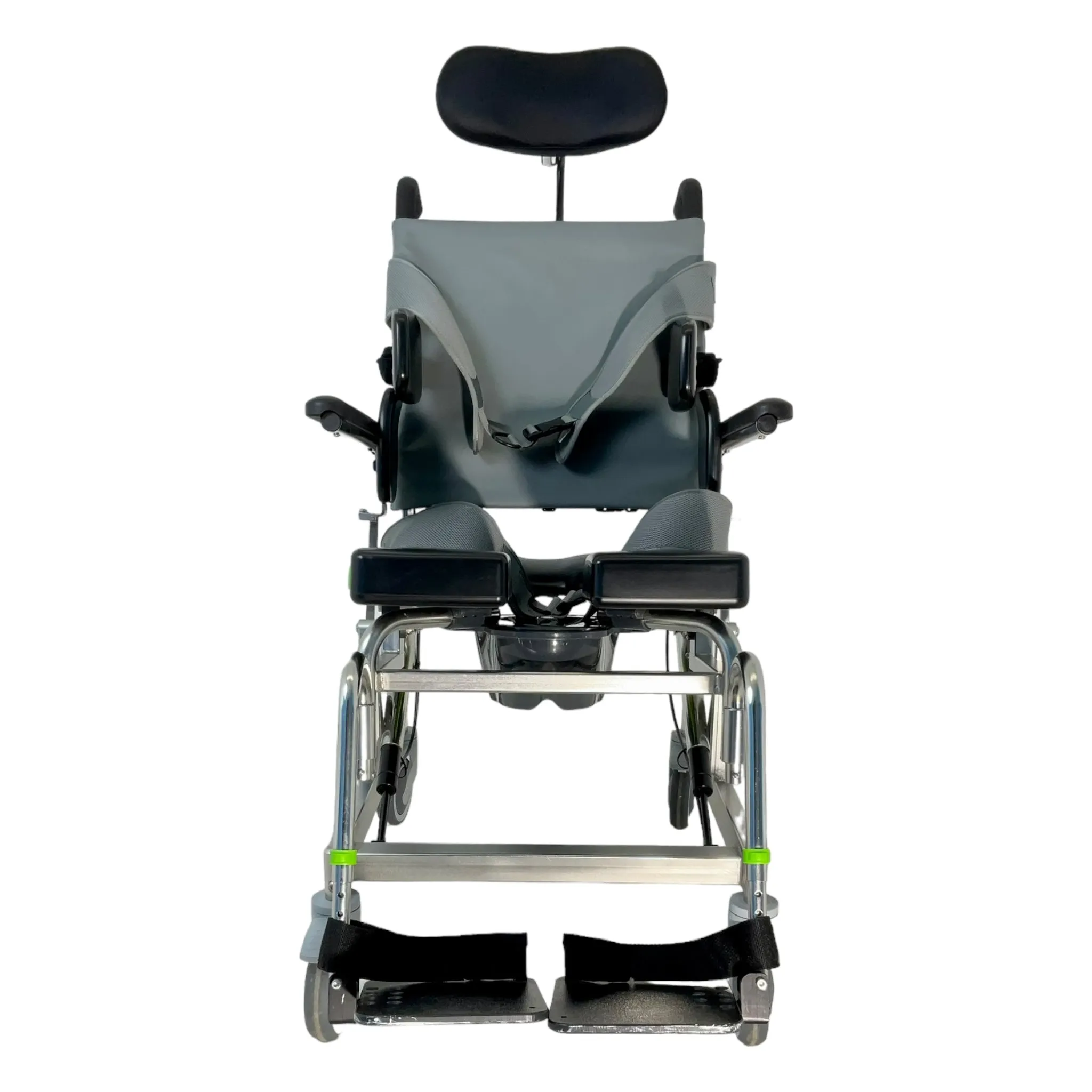 Raz Designs Raz-AT Attendant Tilt Shower Chair | 18 x 19 inch Seat | Bodypoint Chest Belt