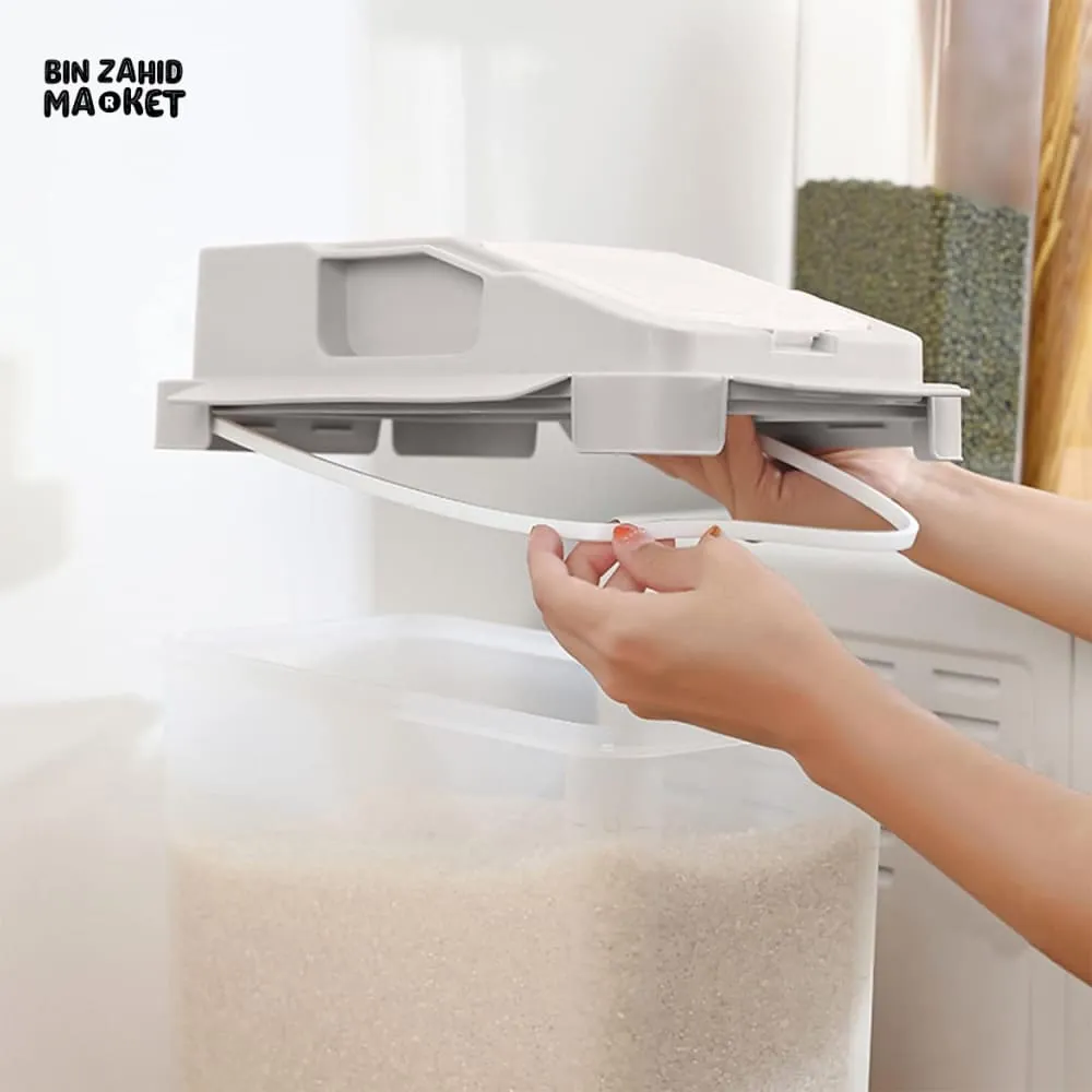 RICE CONTAINER STORAGE BOX WITH WHEELS