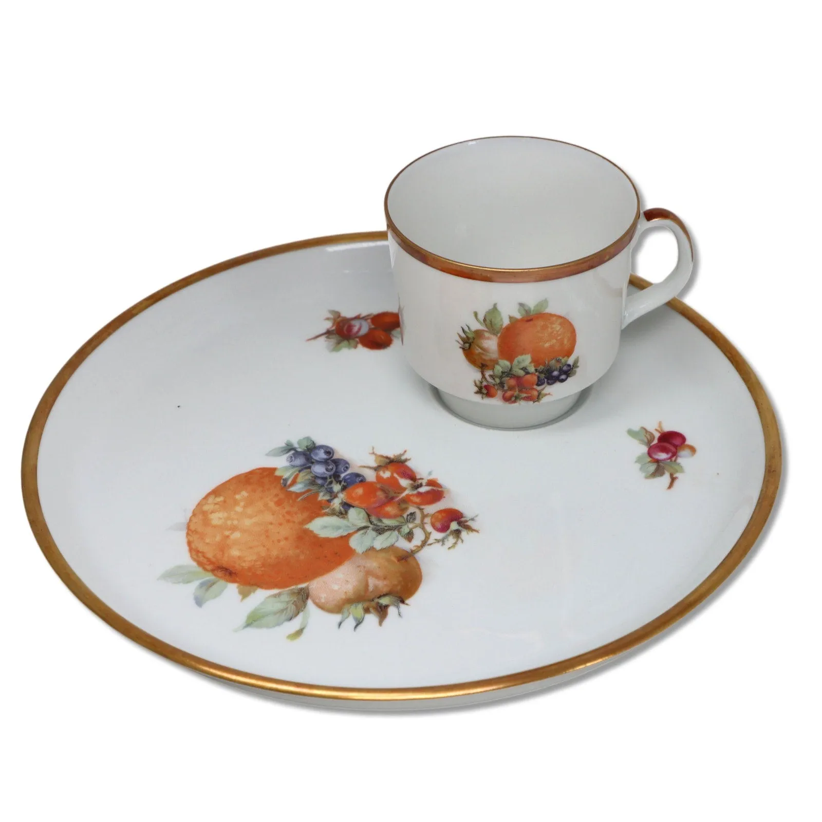 Schumann Arzberg 3 Sets SCH380 Flat Cup Snack Plate Bavaria Germany Vintage