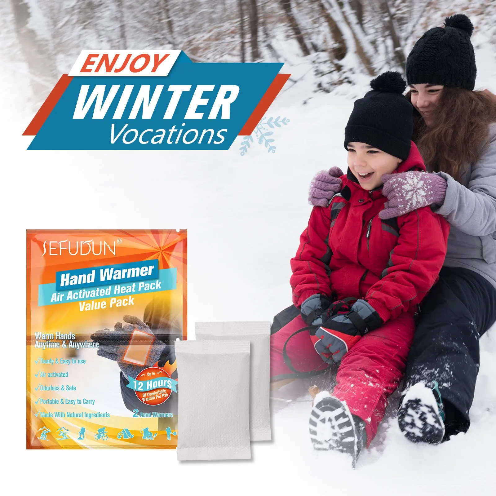 Sefudun Hand Warmer Value Pack Warmer patch 10 Pair