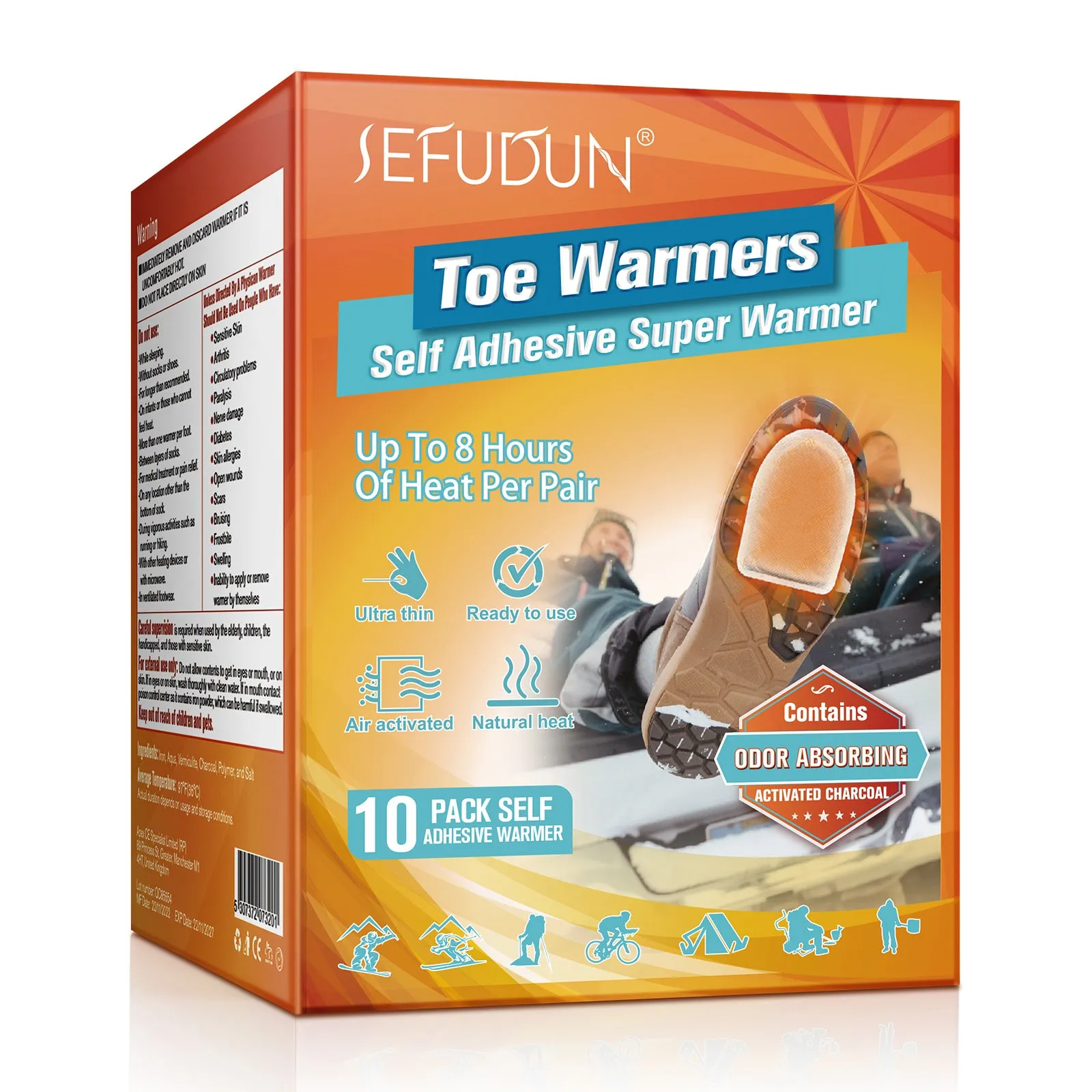 Sefudun Hand Warmer Value Pack Warmer patch 10 Pair