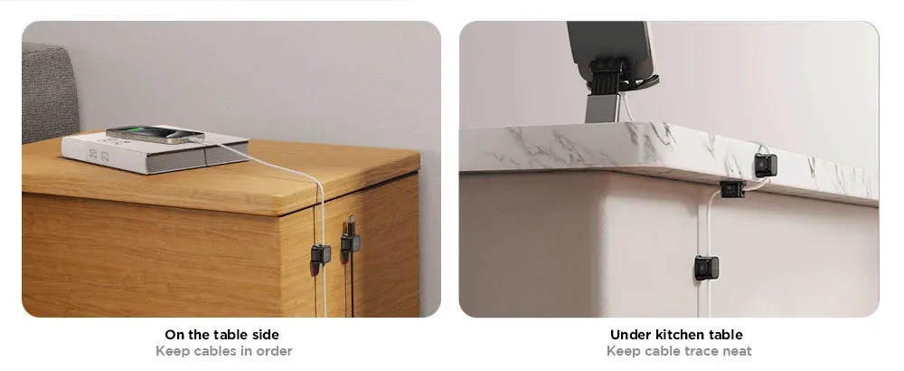 Self-Adhesive Magnetic Cable Clips Organizers (6pcs)