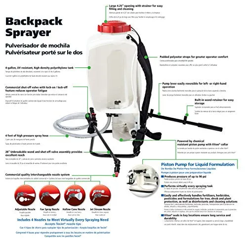 SOLO 10207 4Gl Backpack Sprayer, white
