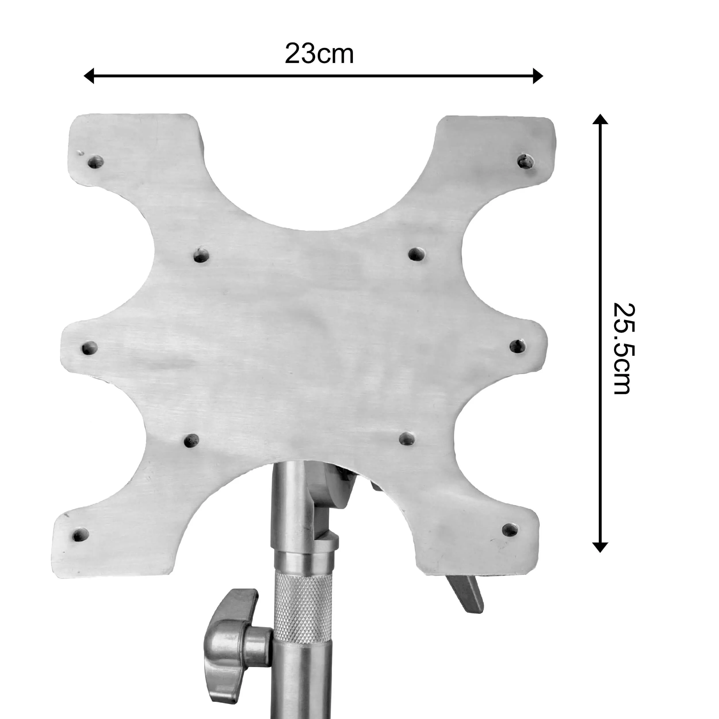 Stainless Steel Bracket VESA Mount for Heavy-Duty stands and C-Stands with Baby-Pin