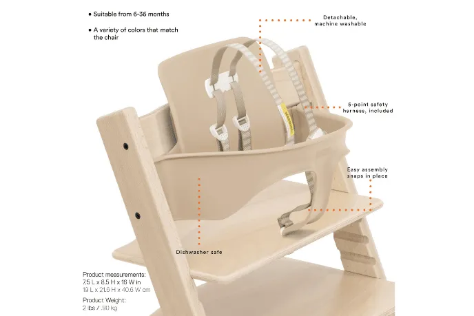 Stokke Tripp Trapp® High Chair With Baby Set (Updated 2024 Version)