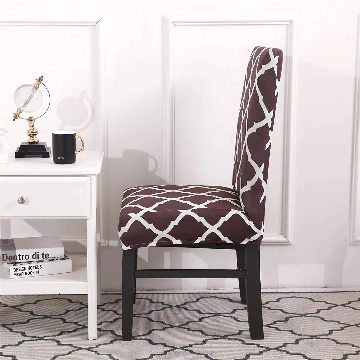Stretchable Chair Covers, Diamond Brown
