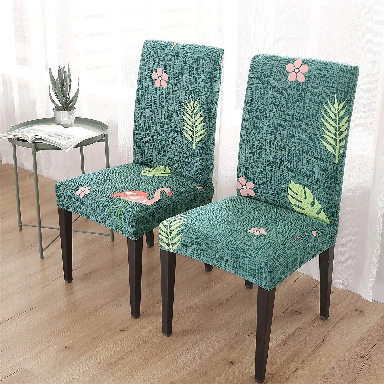 Stretchable Chair Covers,  Flamingo Teal