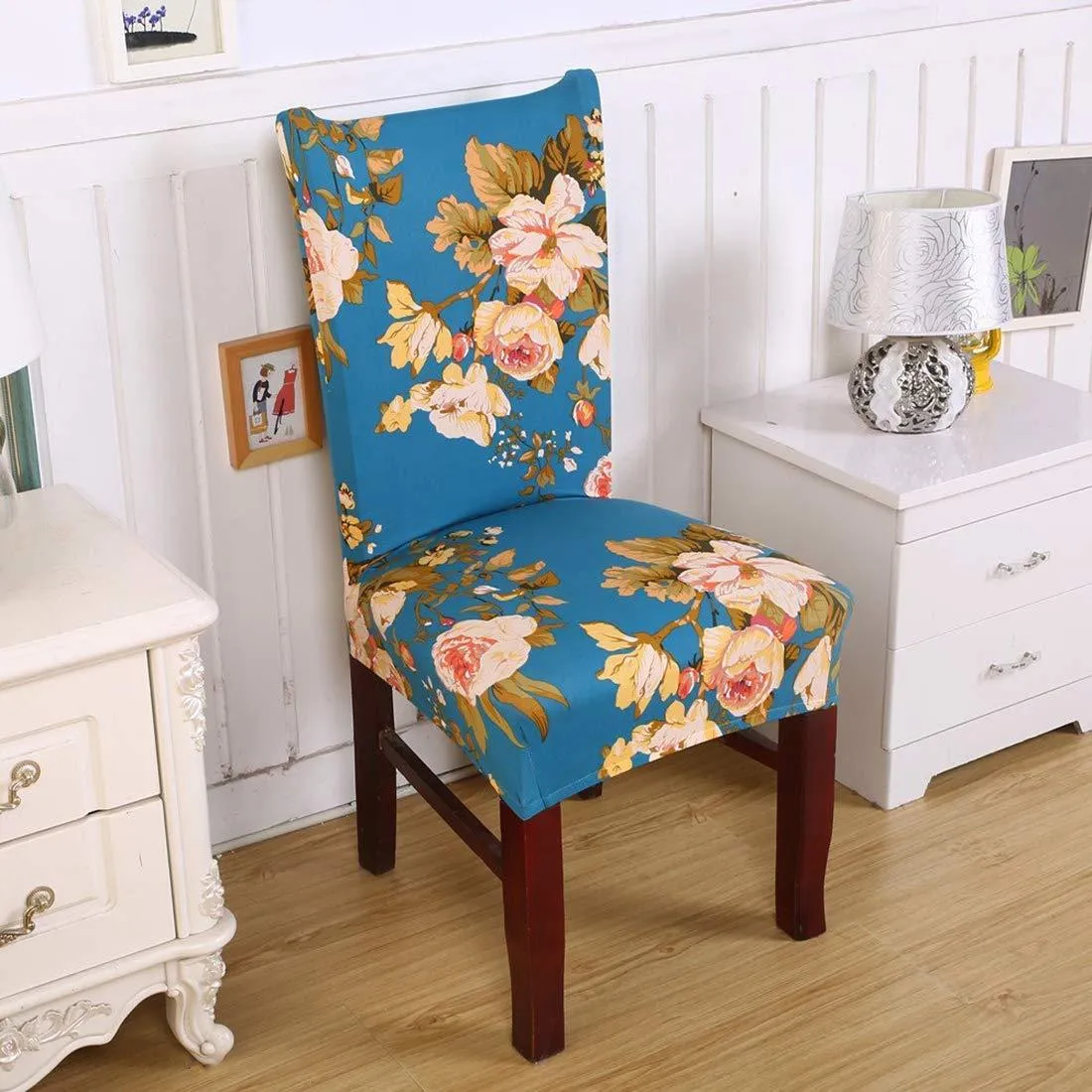 Stretchable Chair Covers, Funky Teal