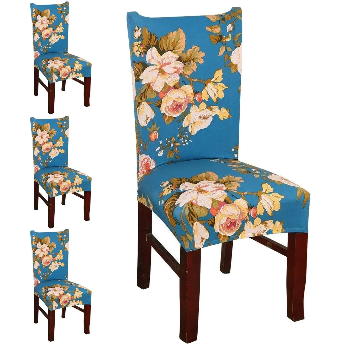 Stretchable Chair Covers, Funky Teal
