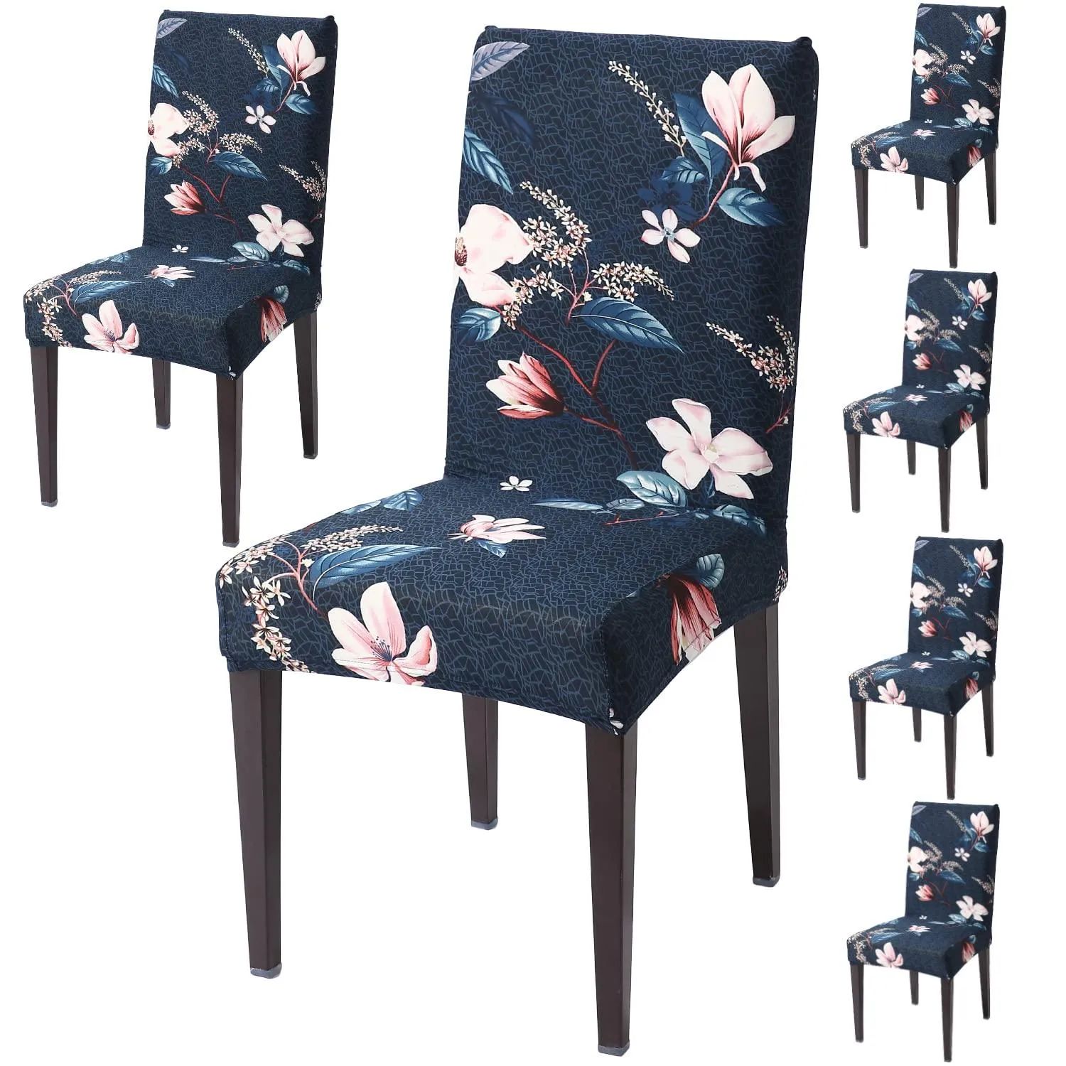 Stretchable Chair Covers, Lotus Blue