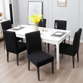 Stretchable Chair Covers, Plain Black