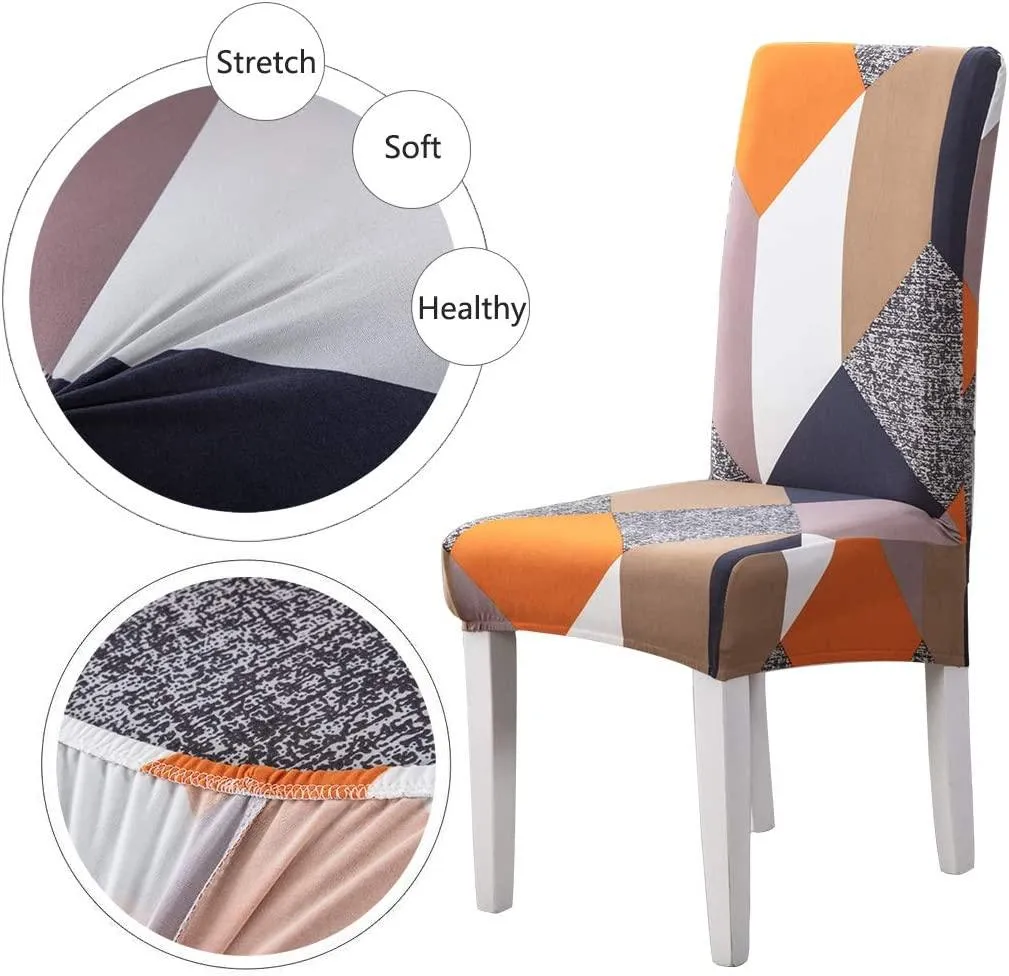 Stretchable Chair Covers, Prism Orange
