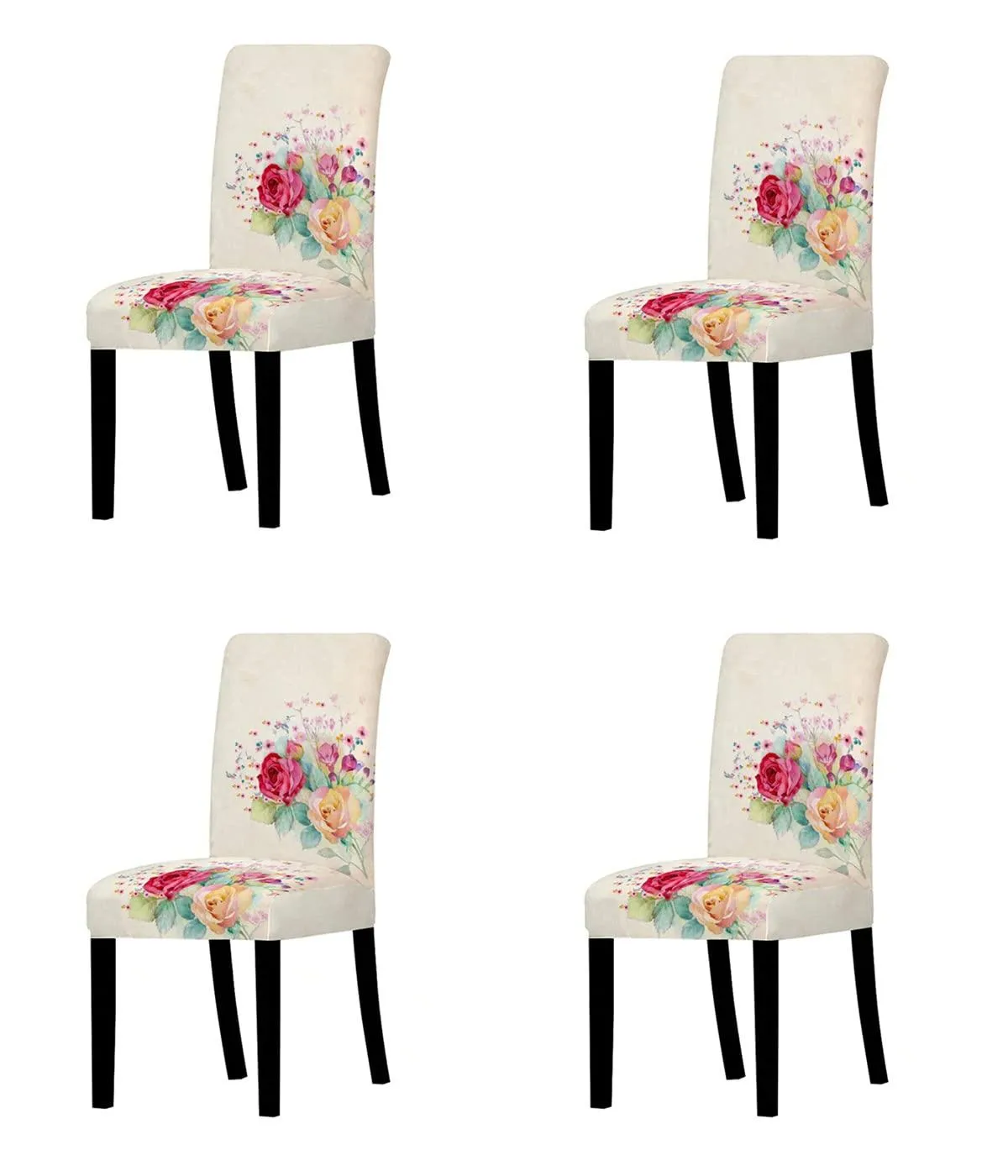 Stretchable Chair Covers, Rose Beige