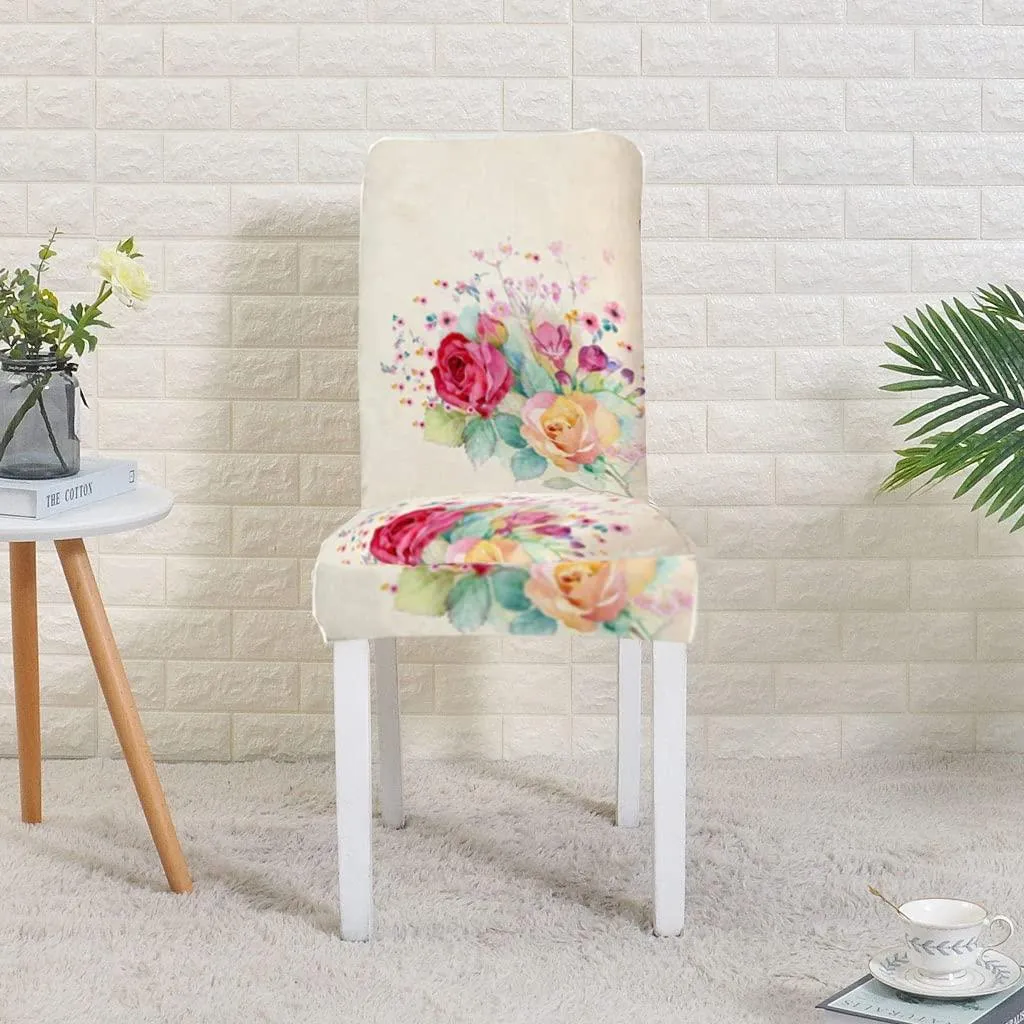 Stretchable Chair Covers, Rose Beige