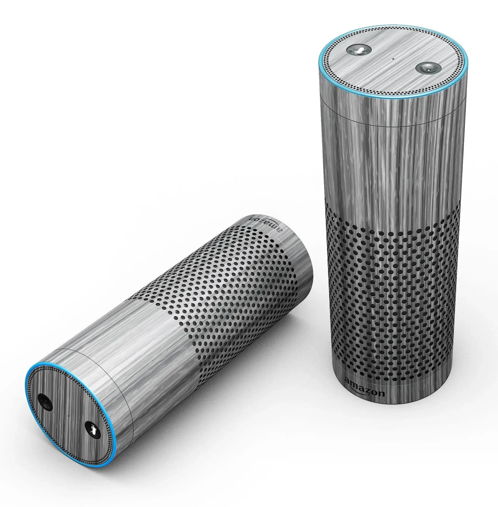 Textured Gray Dyed Surface - Full-Body Skin-Kit for the Amazon Echo