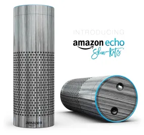 Textured Gray Dyed Surface - Full-Body Skin-Kit for the Amazon Echo