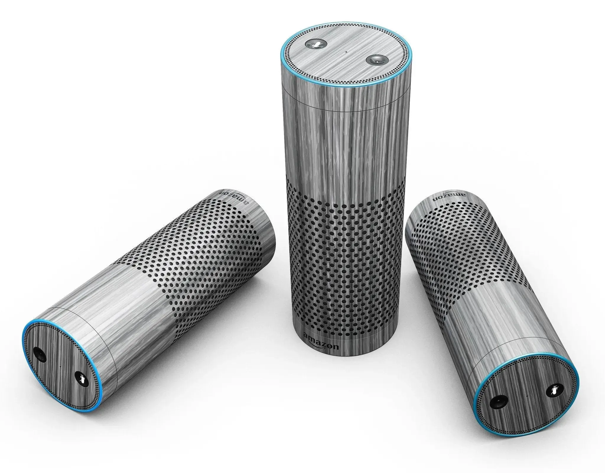 Textured Gray Dyed Surface - Full-Body Skin-Kit for the Amazon Echo