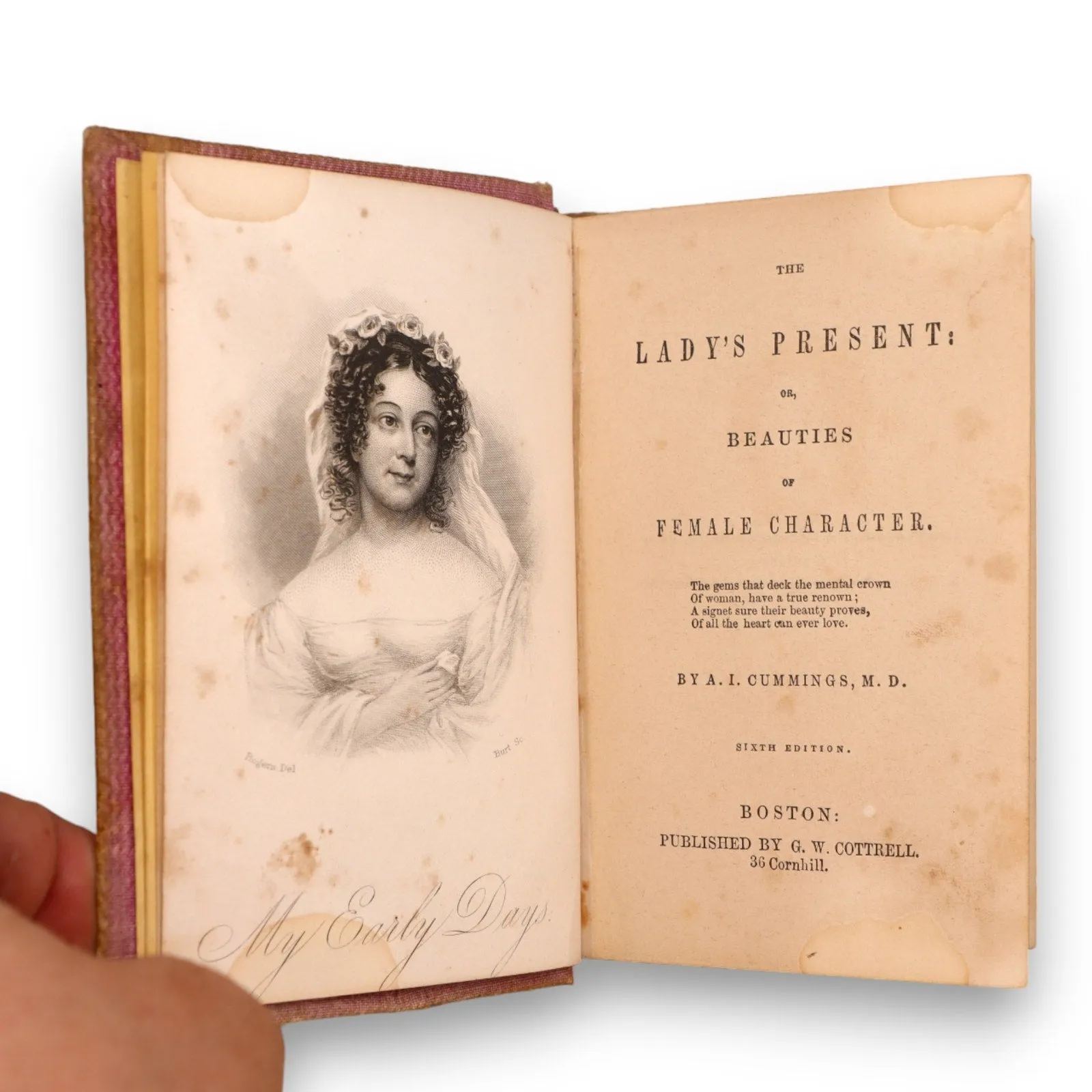 The Lady's Present or Beauties of Female Character 1849 A I Cummings, M. D.