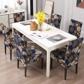 Trendily Premium Wrinkle-Free Stretchable |  Elastic Stretch |Chair Covers, Decent Blue (CC-030)