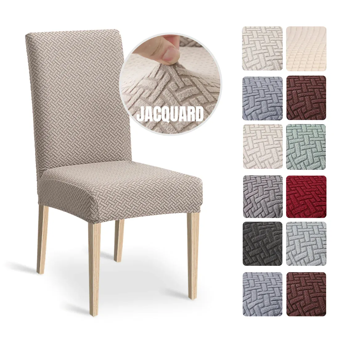 Trendily Premium Wrinkle-Free Stretchable | Elastic Stretchable | Washable Stuff |  | Emboss Chair Covers | Plain Mouse (CC-117)