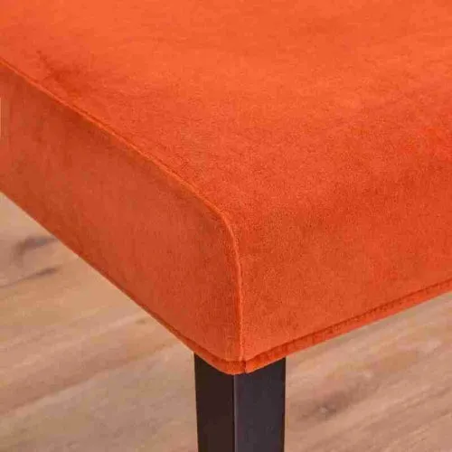 Trendily Premium Wrinkle-Free Stretchable | Washable Plain Velvet Chair Covers | Light Orange (CC-169)