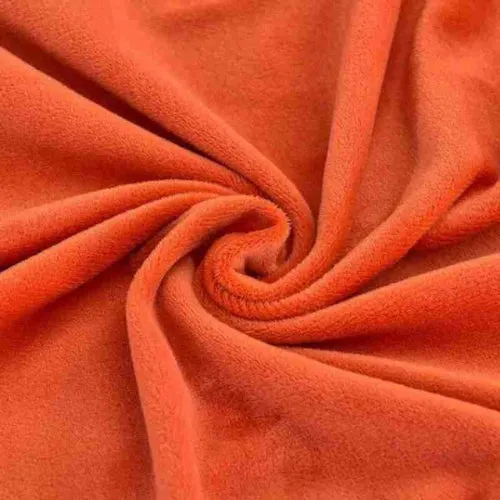 Trendily Premium Wrinkle-Free Stretchable | Washable Plain Velvet Chair Covers | Light Orange (CC-169)